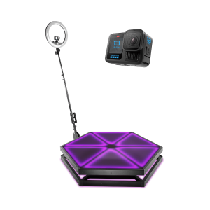 Rotating FULL LED 360 Selfie Video Booth Platform 4-5 people (Premium Quality)